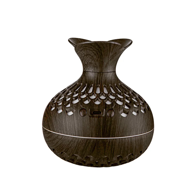 300ml USB Air Humidifier, Mini Humidifier Desktop Humidifier, Hollow Vase Shape Humidifier With Colorful Night Lights