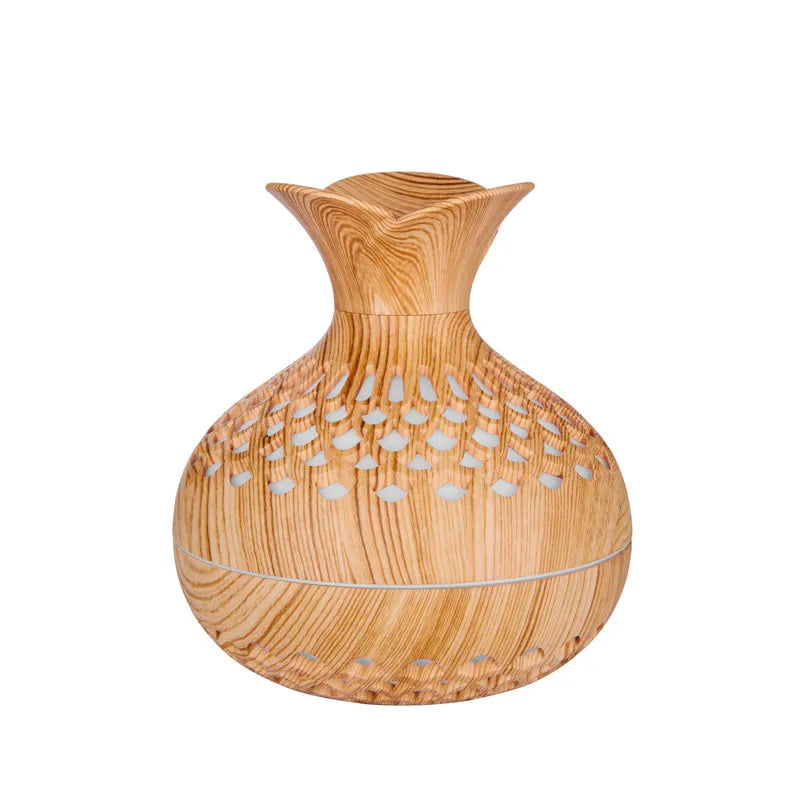 300ml USB Air Humidifier, Mini Humidifier Desktop Humidifier, Hollow Vase Shape Humidifier With Colorful Night Lights