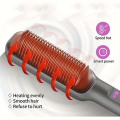 Negative Ion Hair Straightening Brush - LVFBUY