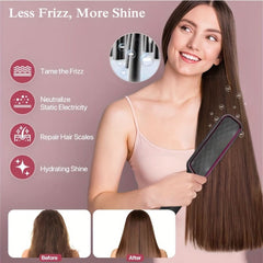 Negative Ion Hair Straightening Brush - LVFBUY